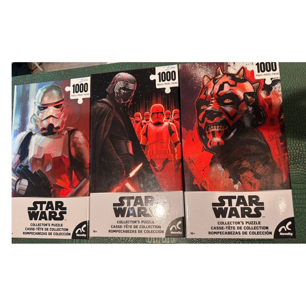 Star Wars 1000 Piece Collector Puzzle Set 3 Darth Maul Kylo Ren StormtrooperNWOT